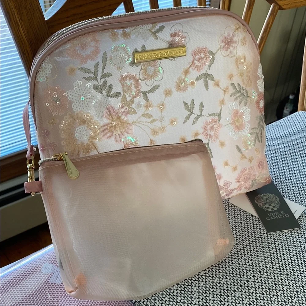 Vince Camuto Floral Cosmetic Bag - Picture 2 of 8